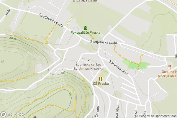 static Mapbox map