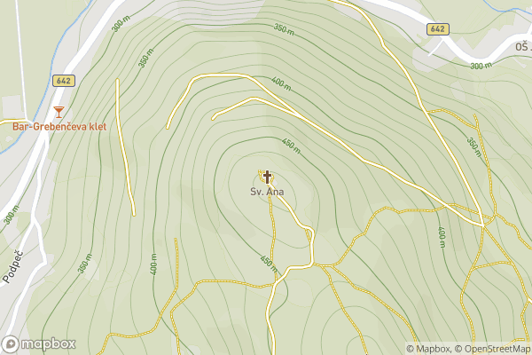 static Mapbox map
