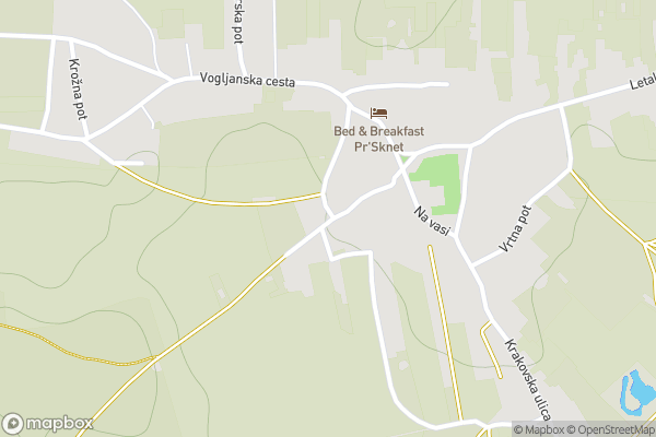 static Mapbox map