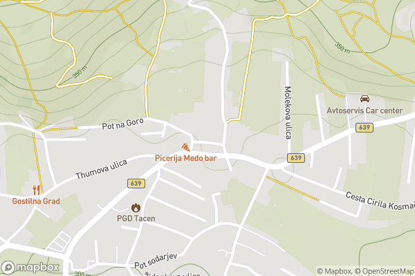 static Mapbox map