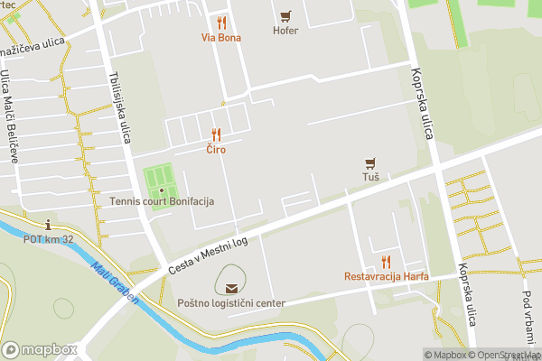 static Mapbox map