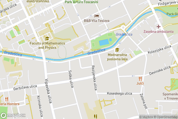 static Mapbox map