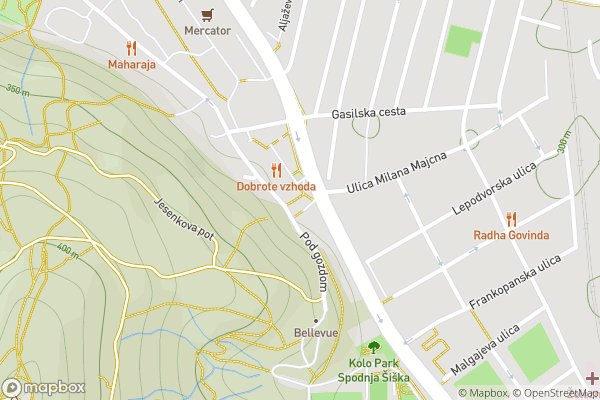 static Mapbox map