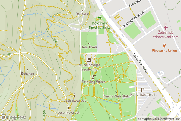 static Mapbox map