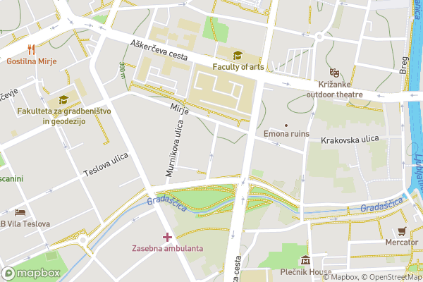 static Mapbox map