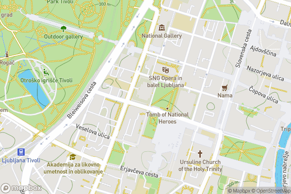 static Mapbox map