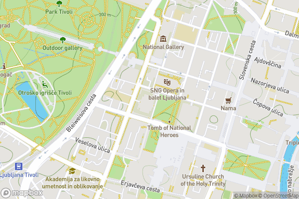 static Mapbox map