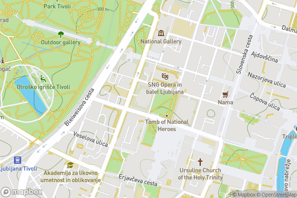 static Mapbox map