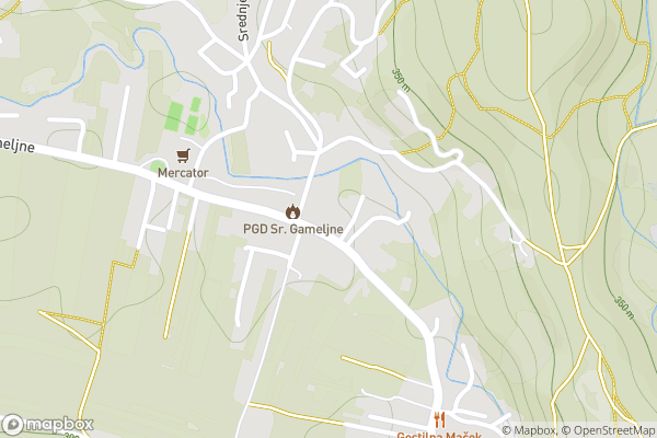 static Mapbox map