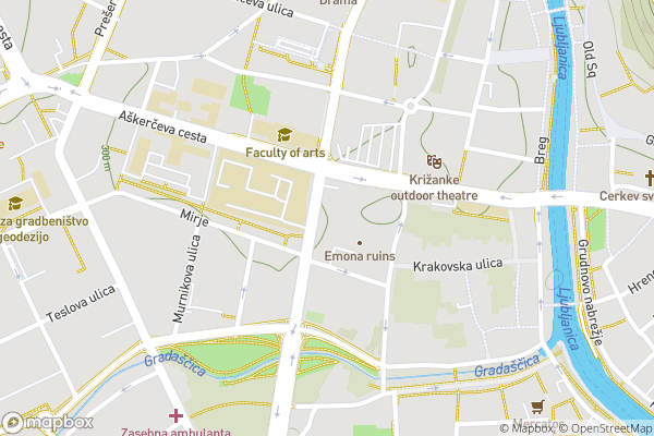 static Mapbox map