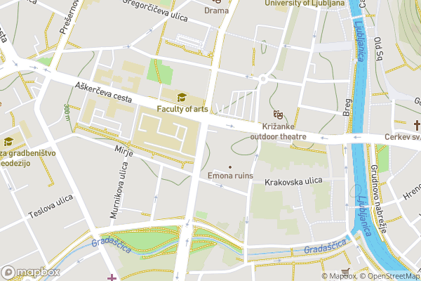 static Mapbox map