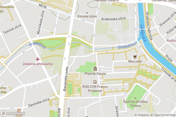 static Mapbox map