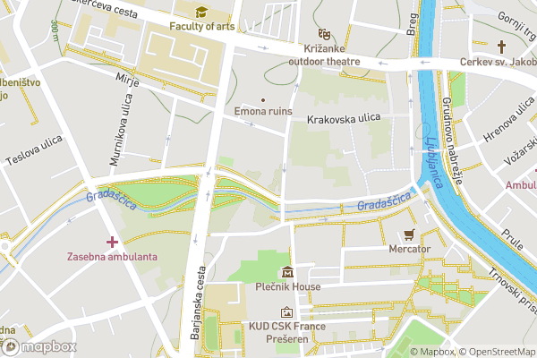 static Mapbox map
