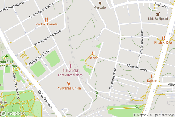 static Mapbox map