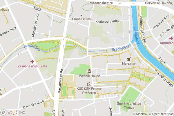 static Mapbox map
