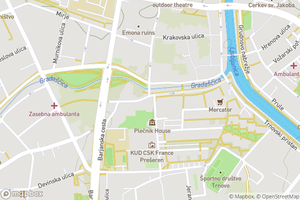 static Mapbox map