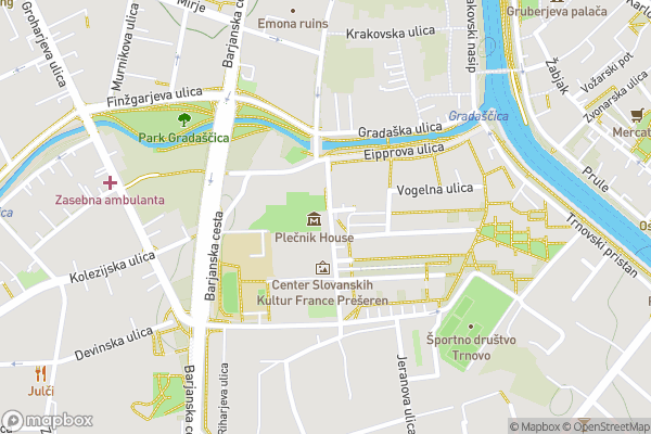 static Mapbox map
