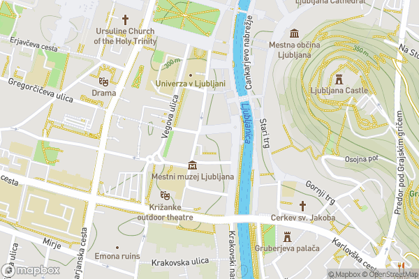 static Mapbox map