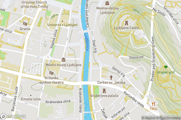 static Mapbox map
