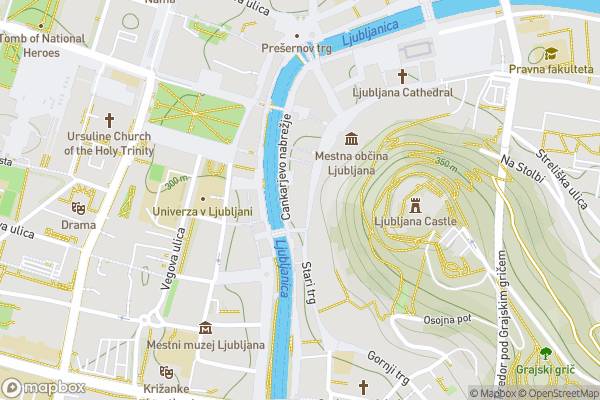 static Mapbox map
