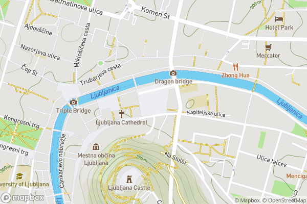 static Mapbox map