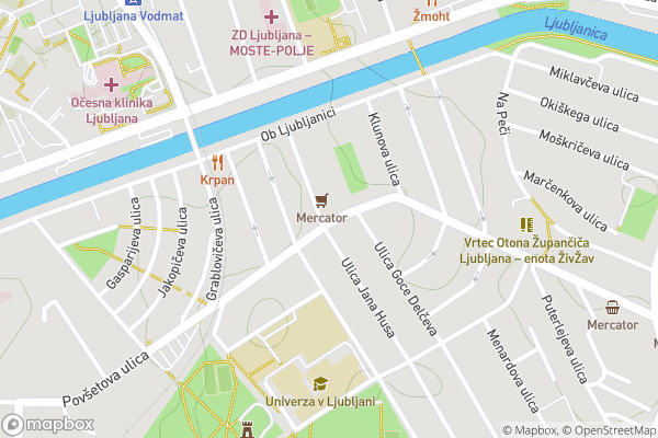 static Mapbox map