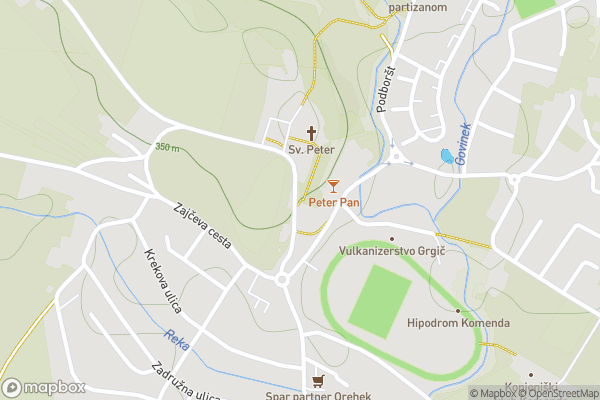 static Mapbox map