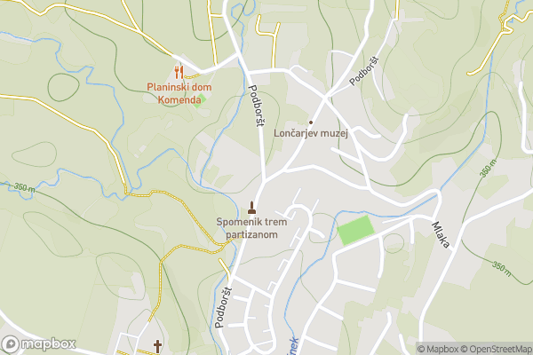 static Mapbox map