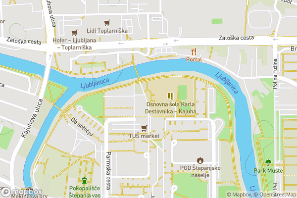 static Mapbox map