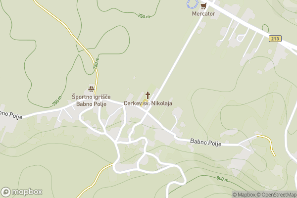 static Mapbox map