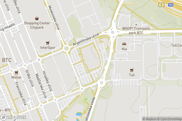 static Mapbox map