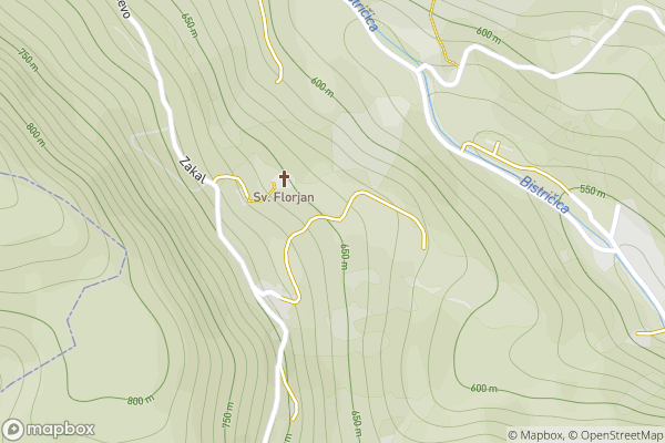 static Mapbox map