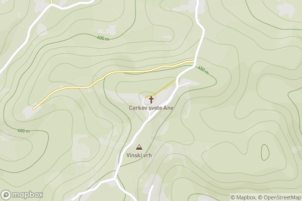 static Mapbox map