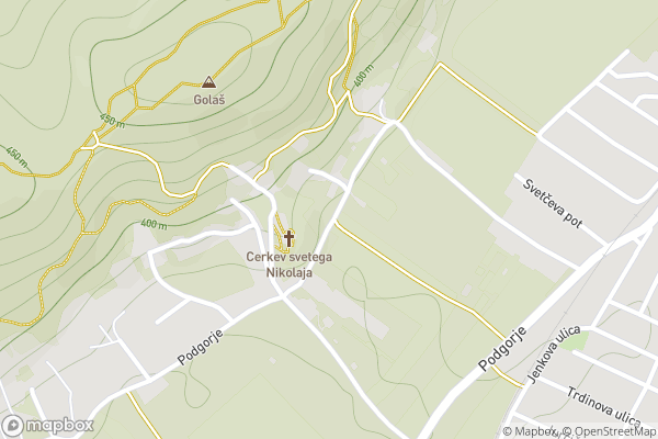 static Mapbox map