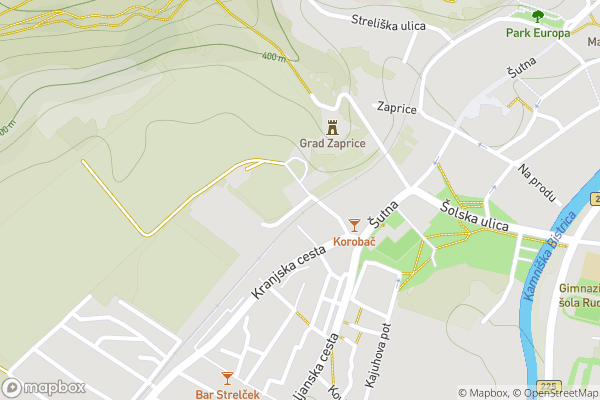 static Mapbox map