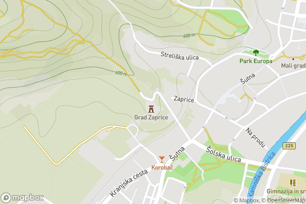 static Mapbox map