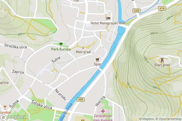 static Mapbox map