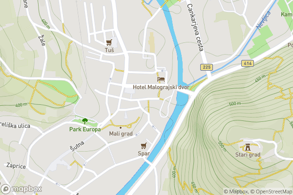 static Mapbox map
