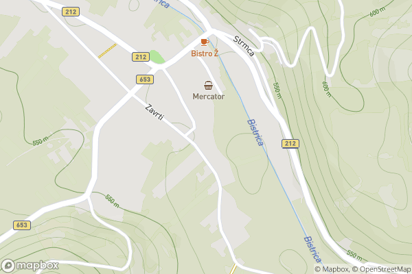 static Mapbox map