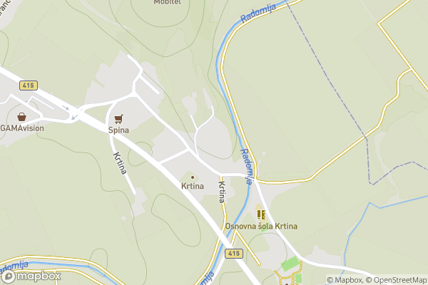 static Mapbox map