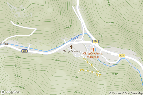 static Mapbox map