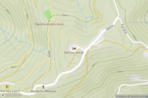 static Mapbox map