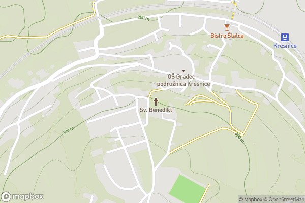 static Mapbox map