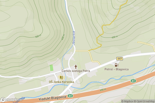 static Mapbox map