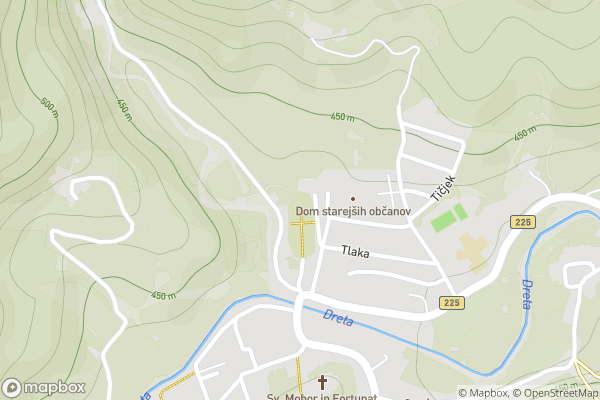 static Mapbox map