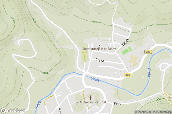 static Mapbox map
