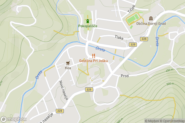 static Mapbox map