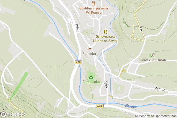 static Mapbox map
