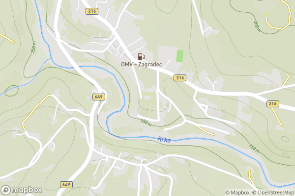 static Mapbox map