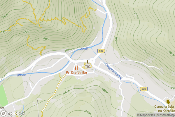 static Mapbox map